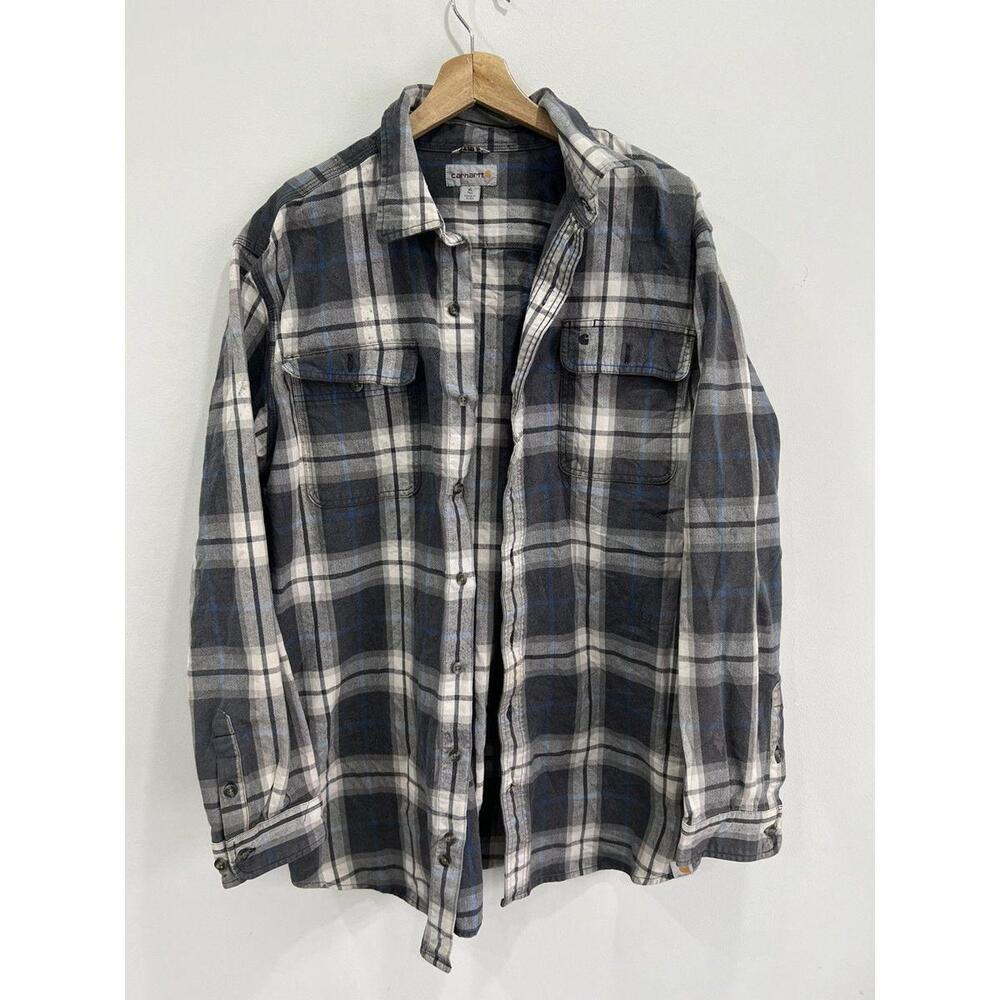 Vintage Carhartt Button Up Shirt Plaid xl tall